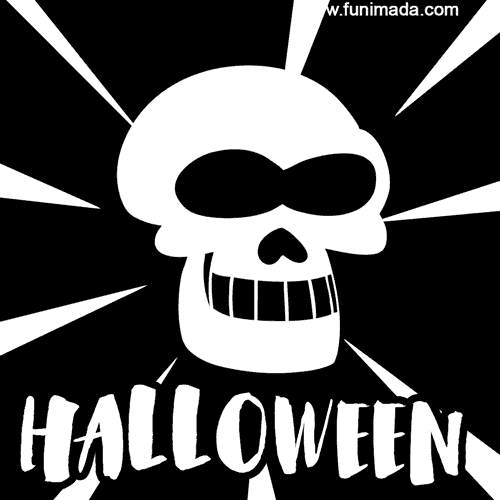 Happy Halloween Scary Skull GIF