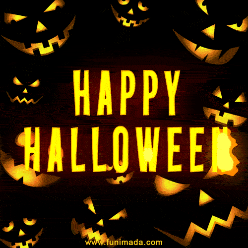 Happy Halloween Creepy Text GIF