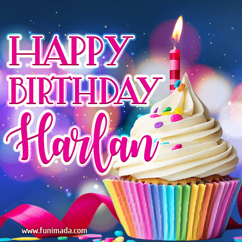 Happy Birthday Harlan - Lovely Animated GIF