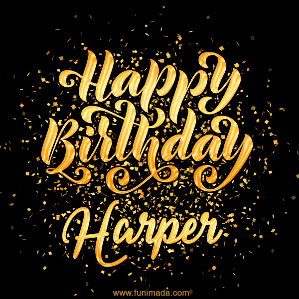 Happy Birthday Card for Harper - Download GIF and Send for Free
