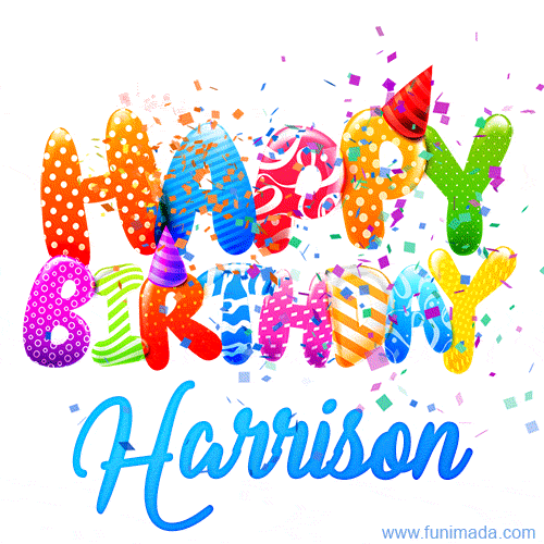 Happy Birthday Harrison - Creative Personalized GIF With Name