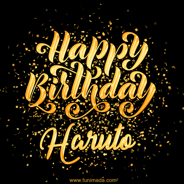 Happy Birthday Card for Haruto - Download GIF and Send for Free