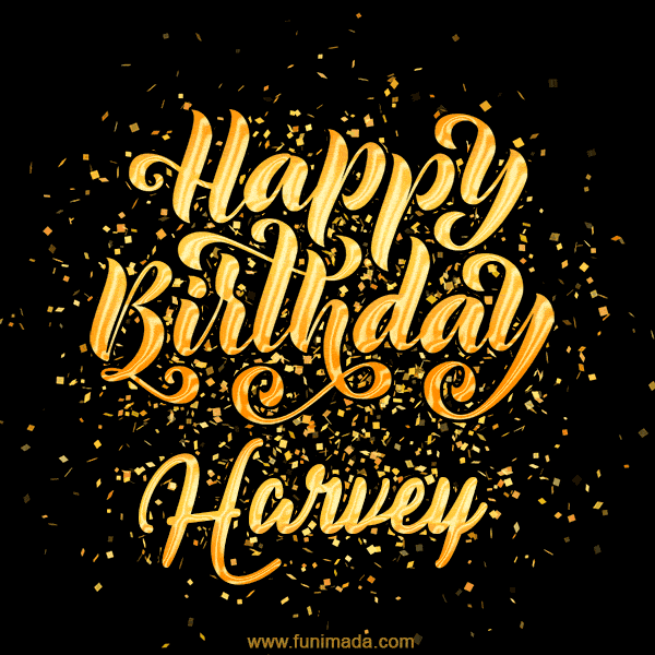 Happy Birthday Card for Harvey - Download GIF and Send for Free