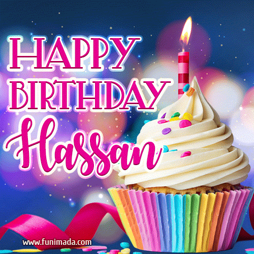 Happy Birthday Hassan - Lovely Animated GIF