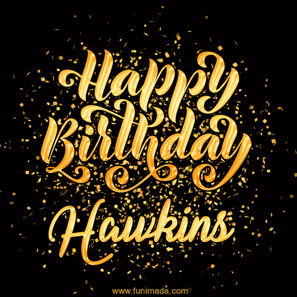 Happy Birthday Card for Hawkins - Download GIF and Send for Free