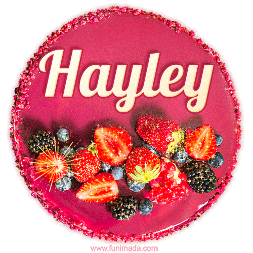 Happy Birthday Cake with Name Hayley - Free Download
