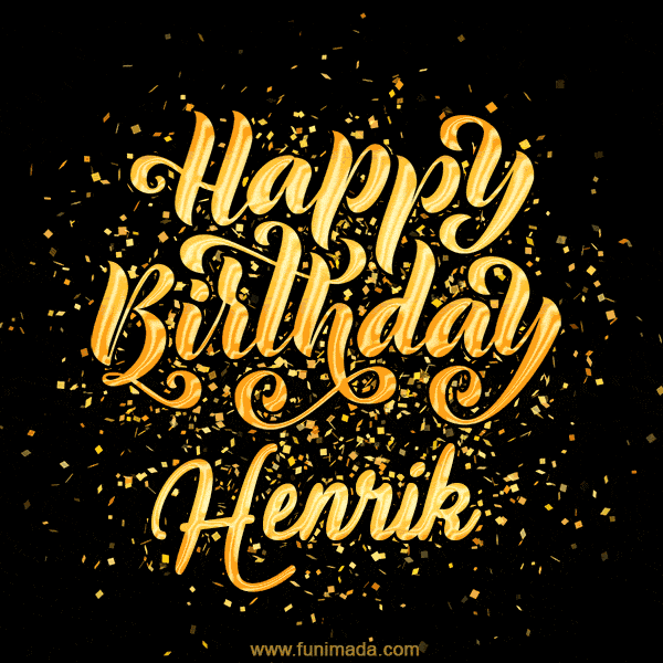 Happy Birthday Card for Henrik - Download GIF and Send for Free
