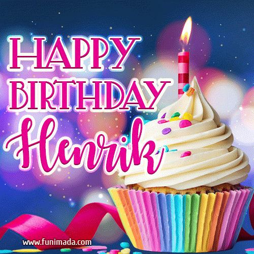 Happy Birthday Henrik - Lovely Animated GIF