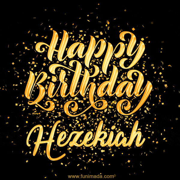 Happy Birthday Card for Hezekiah - Download GIF and Send for Free