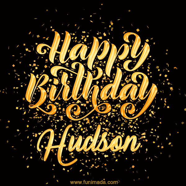 Happy Birthday Card for Hudson - Download GIF and Send for Free