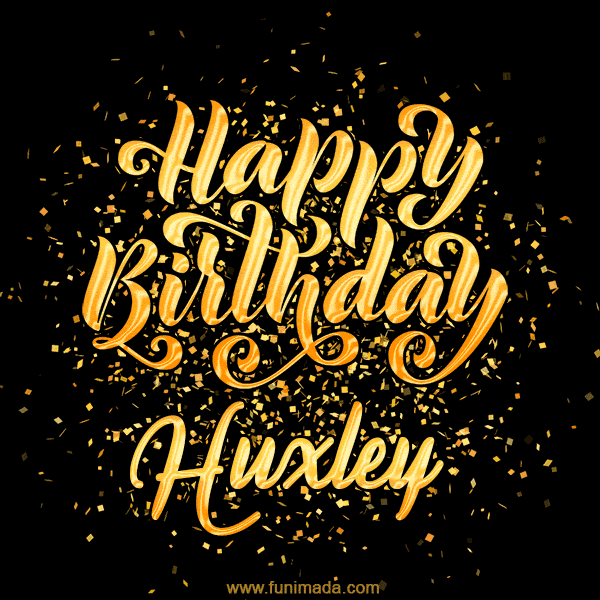 Happy Birthday Card for Huxley - Download GIF and Send for Free