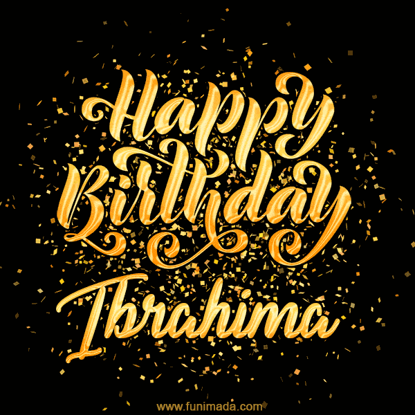 Happy Birthday Card for Ibrahima - Download GIF and Send for Free