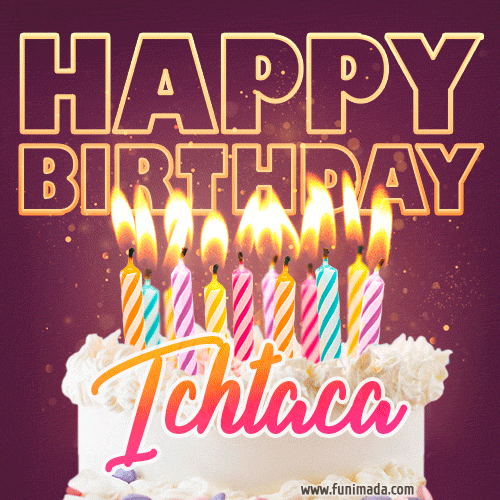 Ichtaca - Animated Happy Birthday Cake GIF Image for WhatsApp