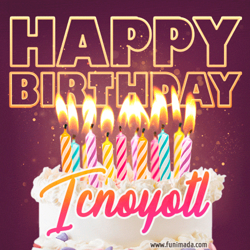 Icnoyotl - Animated Happy Birthday Cake GIF Image for WhatsApp