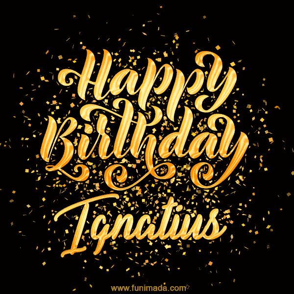 Happy Birthday Card for Ignatius - Download GIF and Send for Free