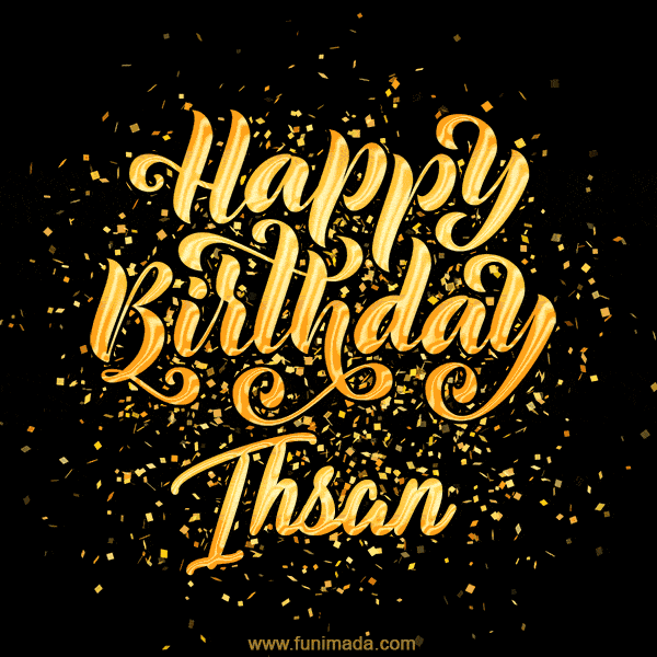 Happy Birthday Card for Ihsan - Download GIF and Send for Free