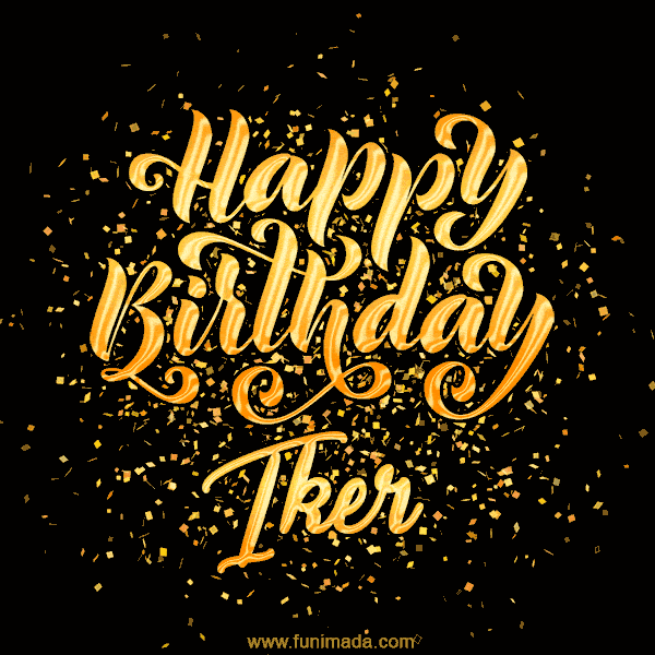 Happy Birthday Card for Iker - Download GIF and Send for Free