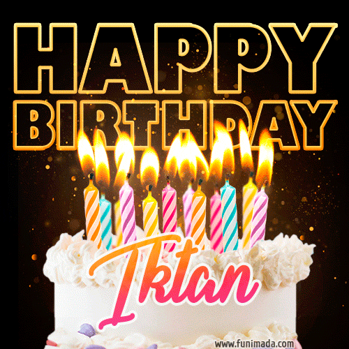 Iktan - Animated Happy Birthday Cake GIF for WhatsApp