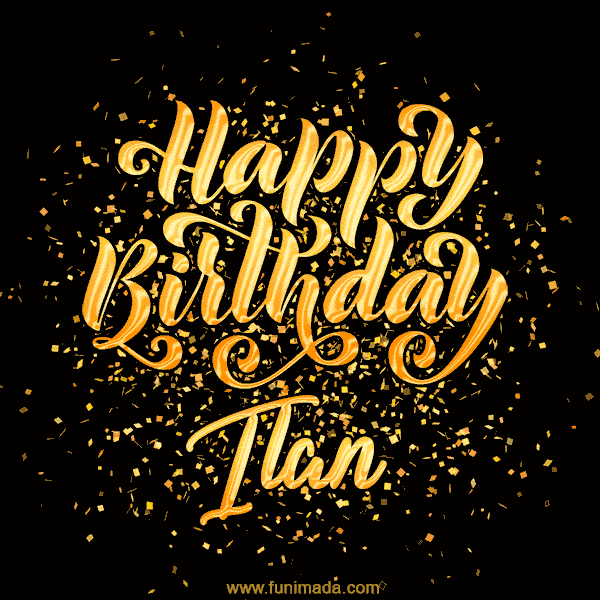 Happy Birthday Card for Ilan - Download GIF and Send for Free