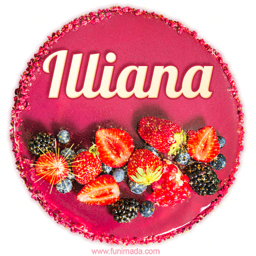 Happy Birthday Cake with Name Illiana - Free Download