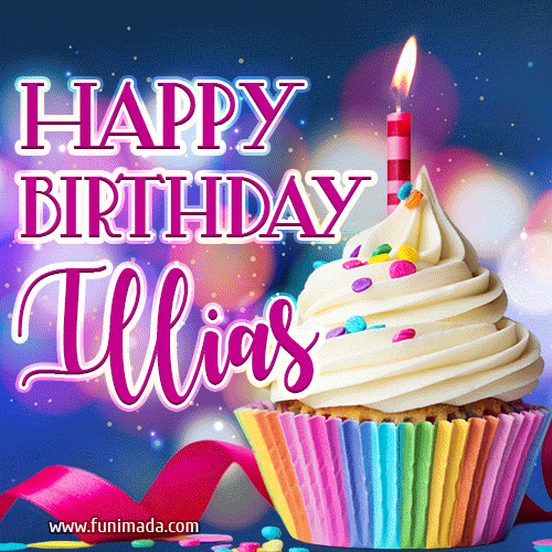 Happy Birthday Illias - Lovely Animated GIF