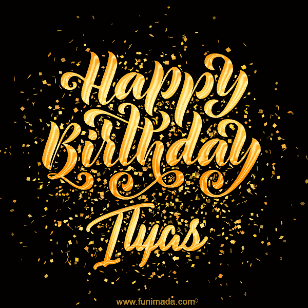 Happy Birthday Card for Ilyas - Download GIF and Send for Free