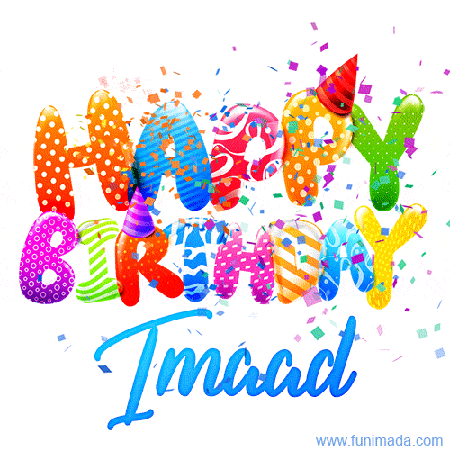 Happy Birthday Imaad - Creative Personalized GIF With Name