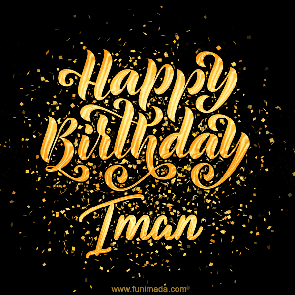 Happy Birthday Card for Iman - Download GIF and Send for Free
