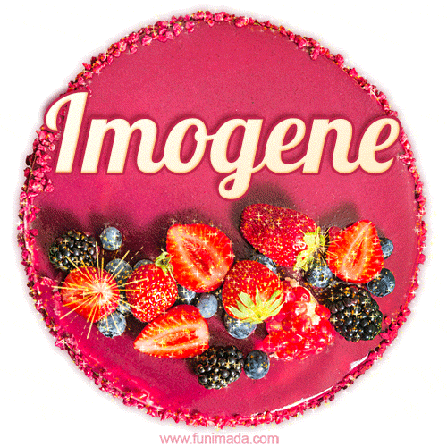 Happy Birthday Cake with Name Imogene - Free Download