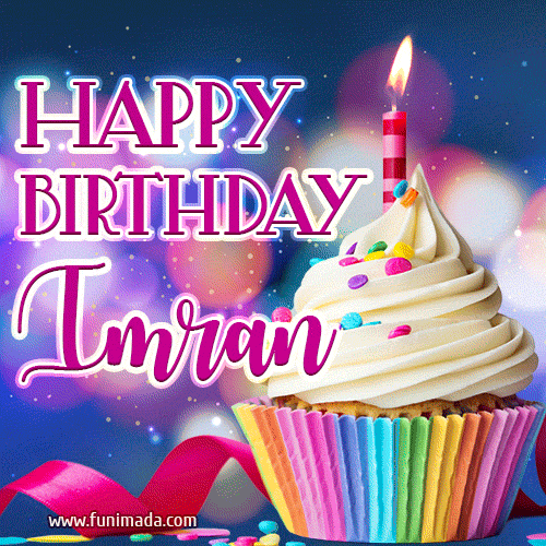 Happy Birthday Imran - Lovely Animated GIF