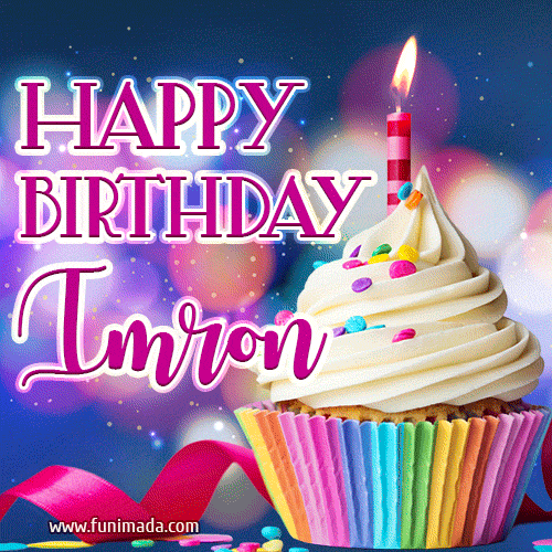 Happy Birthday Imron - Lovely Animated GIF