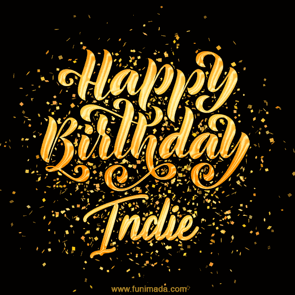Happy Birthday Card for Indie - Download GIF and Send for Free