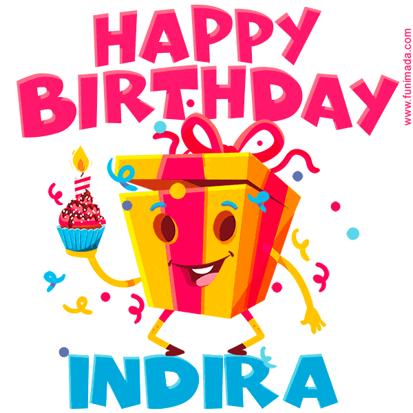 Funny Happy Birthday Indira GIF