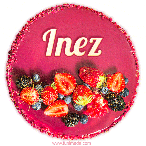 Happy Birthday Cake with Name Inez - Free Download