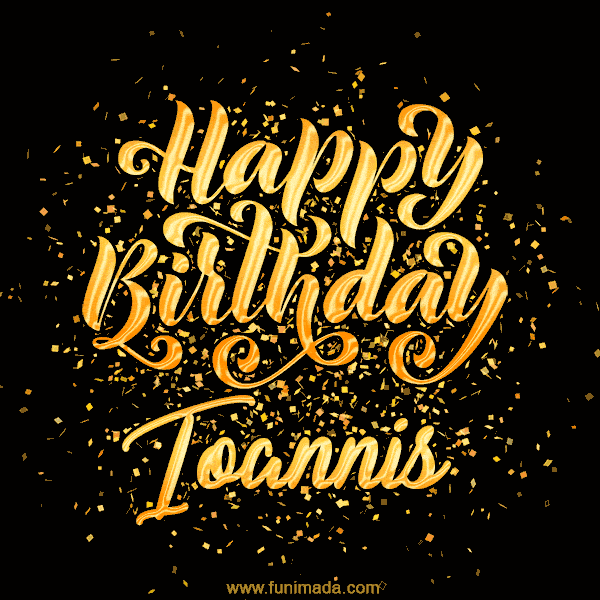 Happy Birthday Card for Ioannis - Download GIF and Send for Free