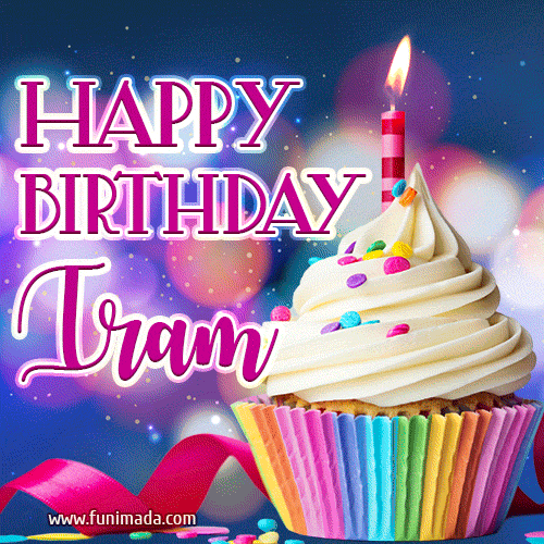 Happy Birthday Iram - Lovely Animated GIF