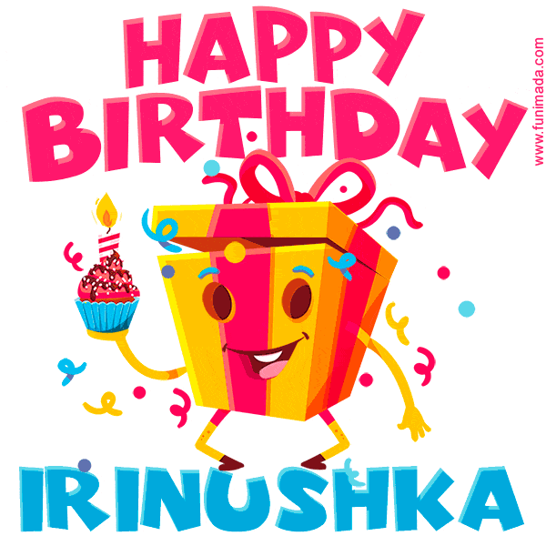 Funny Happy Birthday Irinushka GIF
