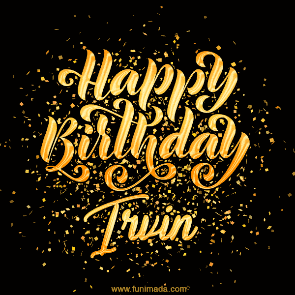 Happy Birthday Card for Irvin - Download GIF and Send for Free
