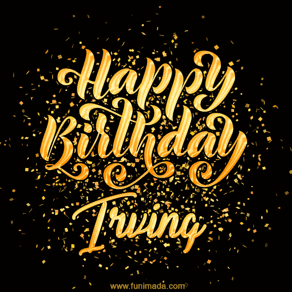 Happy Birthday Card for Irving - Download GIF and Send for Free