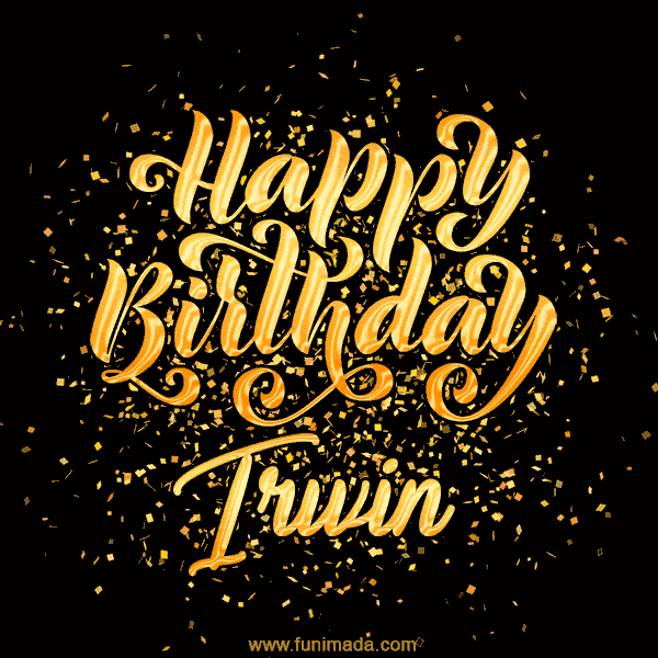 Happy Birthday Card for Irwin - Download GIF and Send for Free