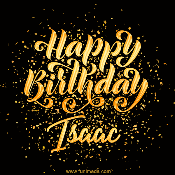 Happy Birthday Card for Isaac - Download GIF and Send for Free