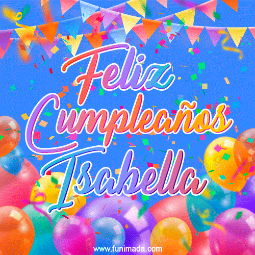 Feliz Cumpleaños Isabella (GIF)