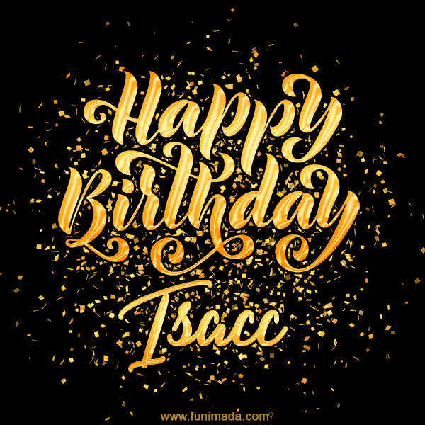 Happy Birthday Card for Isacc - Download GIF and Send for Free