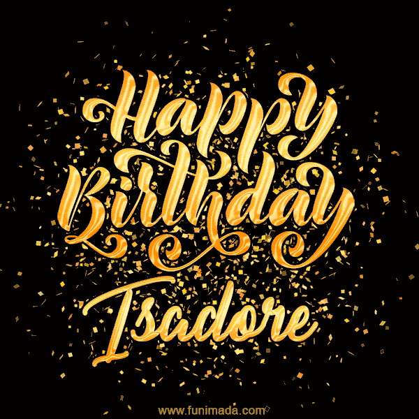 Happy Birthday Card for Isadore - Download GIF and Send for Free