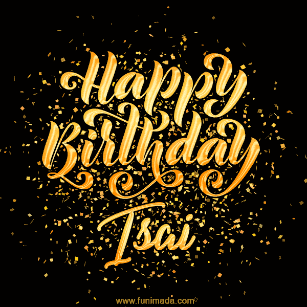 Happy Birthday Card for Isai - Download GIF and Send for Free