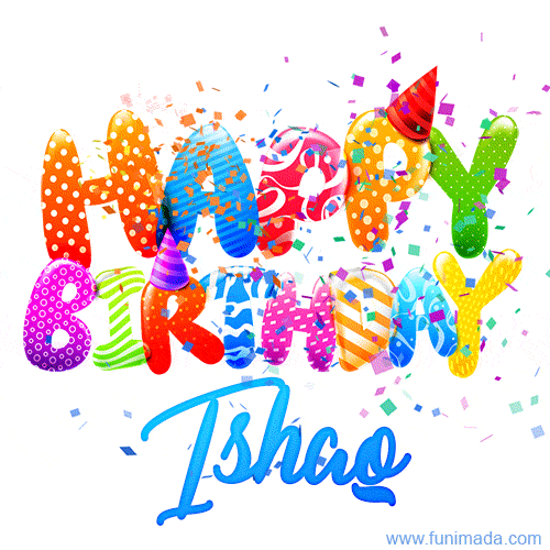 Happy Birthday Ishaq - Creative Personalized GIF With Name