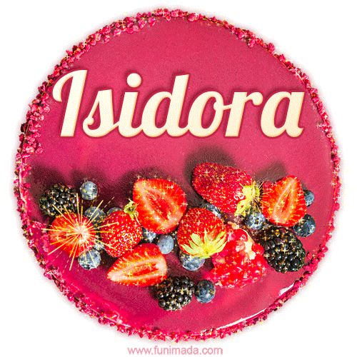 Happy Birthday Cake with Name Isidora - Free Download