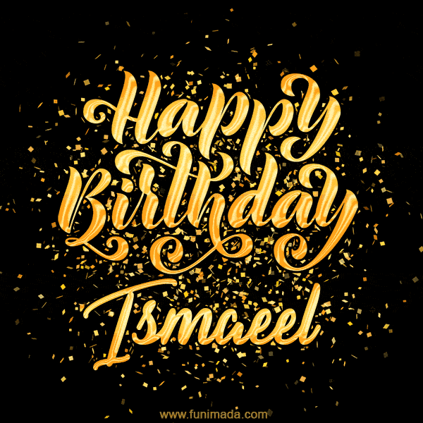 Happy Birthday Card for Ismaeel - Download GIF and Send for Free