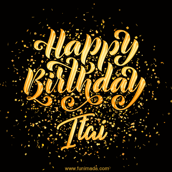 Happy Birthday Card for Itai - Download GIF and Send for Free