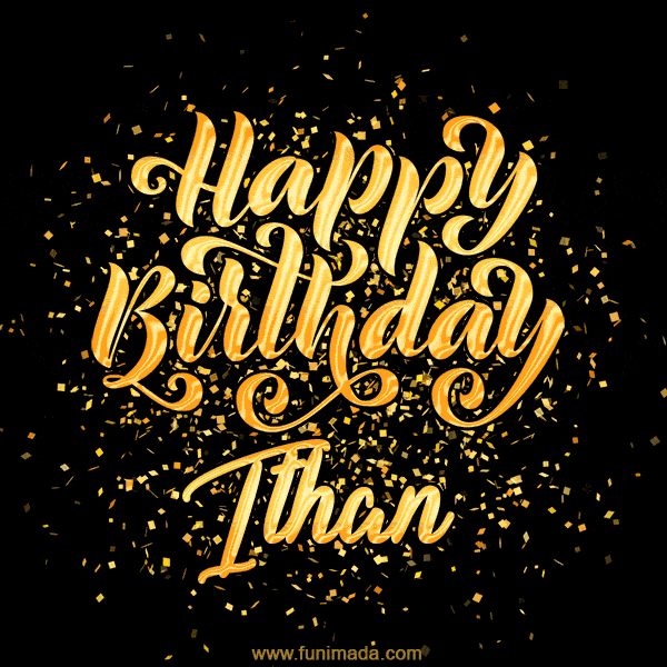 Happy Birthday Card for Ithan - Download GIF and Send for Free